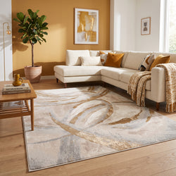 Marble Rug - Leonore Cotto Cream/Brown