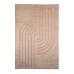 Hochflor Teppich - Carvy Curves Taupe