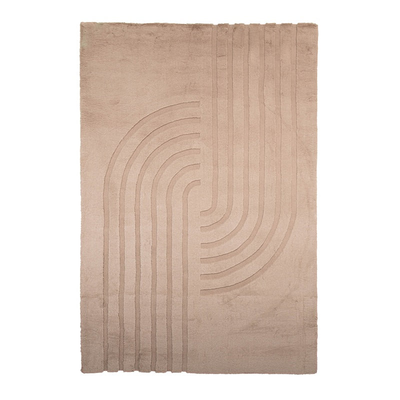 Hochflor Teppich - Carvy Curves Taupe