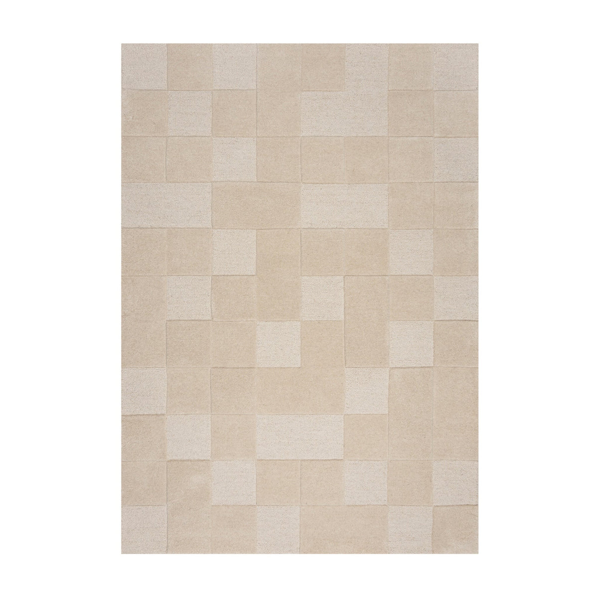 Modern floor rug - Mozo Checkerboard Beige