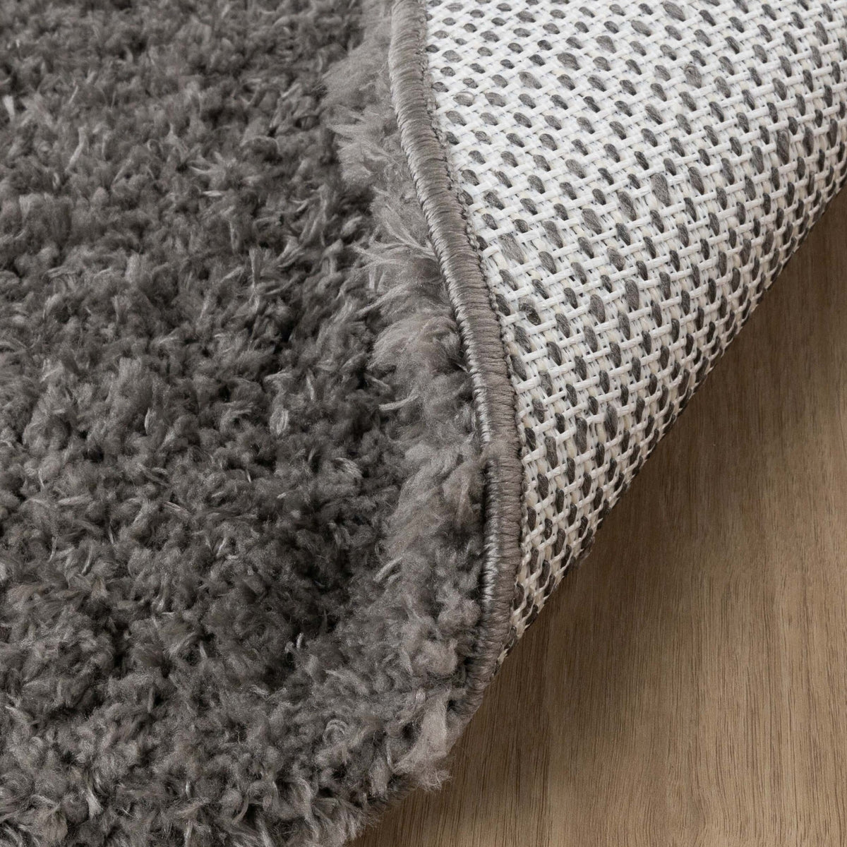 Oval Shaggy Rug - Blaze Grey