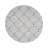 Round Outdoor Rug - Summer Arch Grey