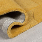 Round Modern Floor Rug - Mozo Gigi Ochre Yellow