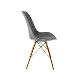 Chair Velvet Grey - Gold Frame