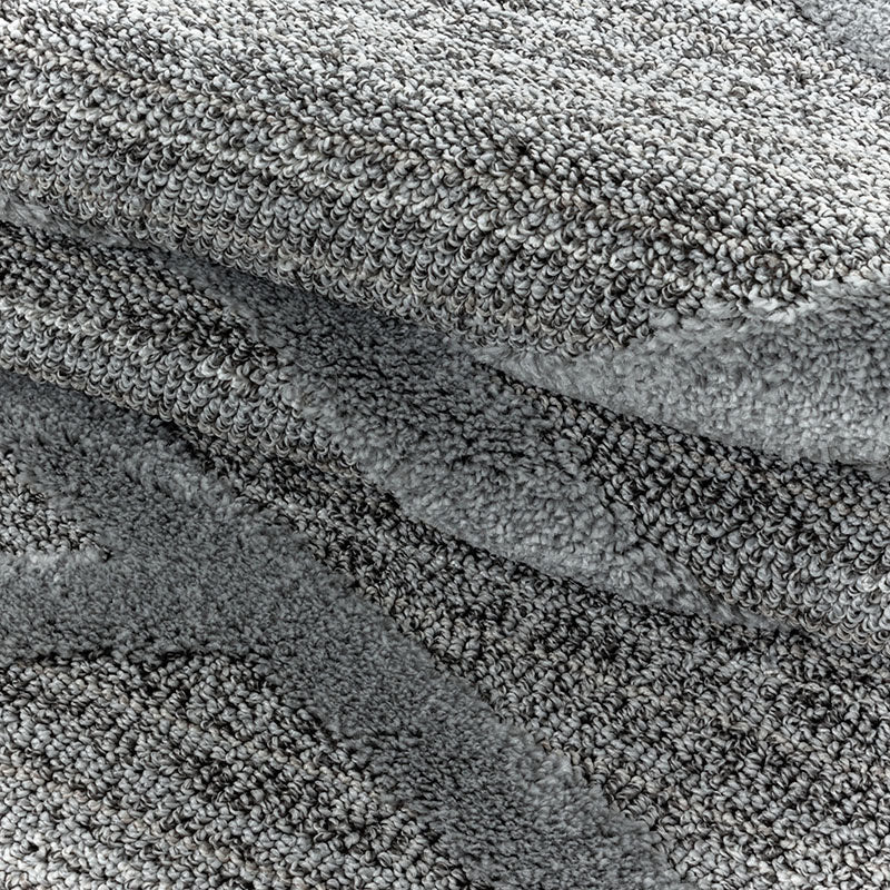 Round Scandinavian Rug - Pitea Double Grey