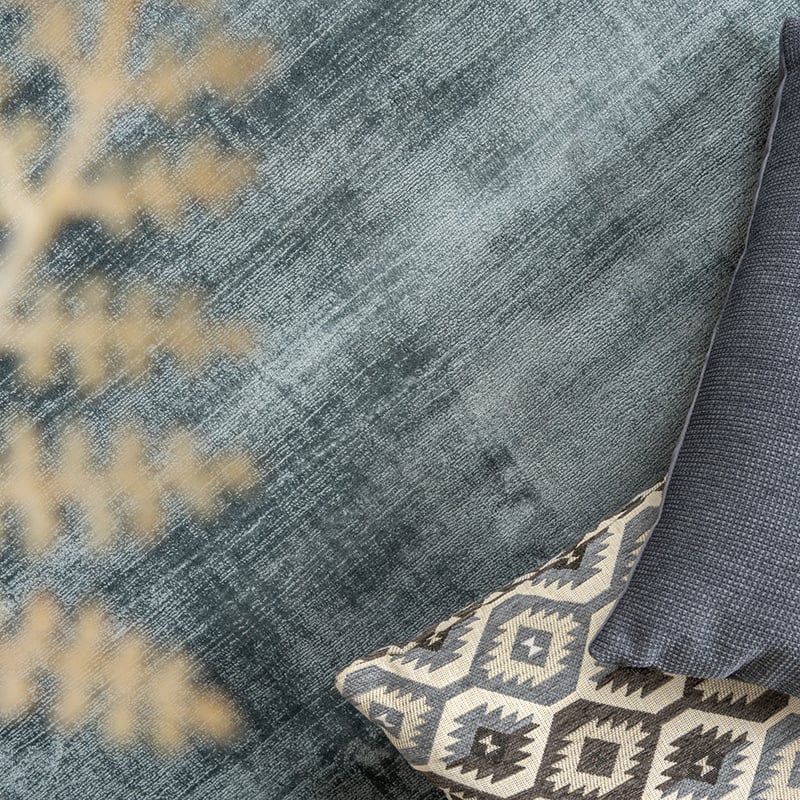 Viscose Rug - Pearl Blue/Green