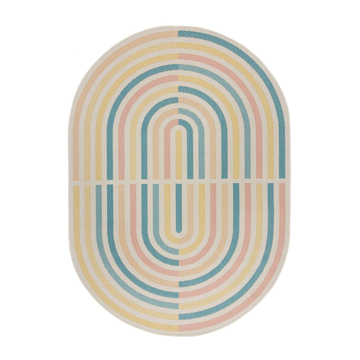 Oval Indoor and Outdoor Rug - Villo Riviera Multicolor