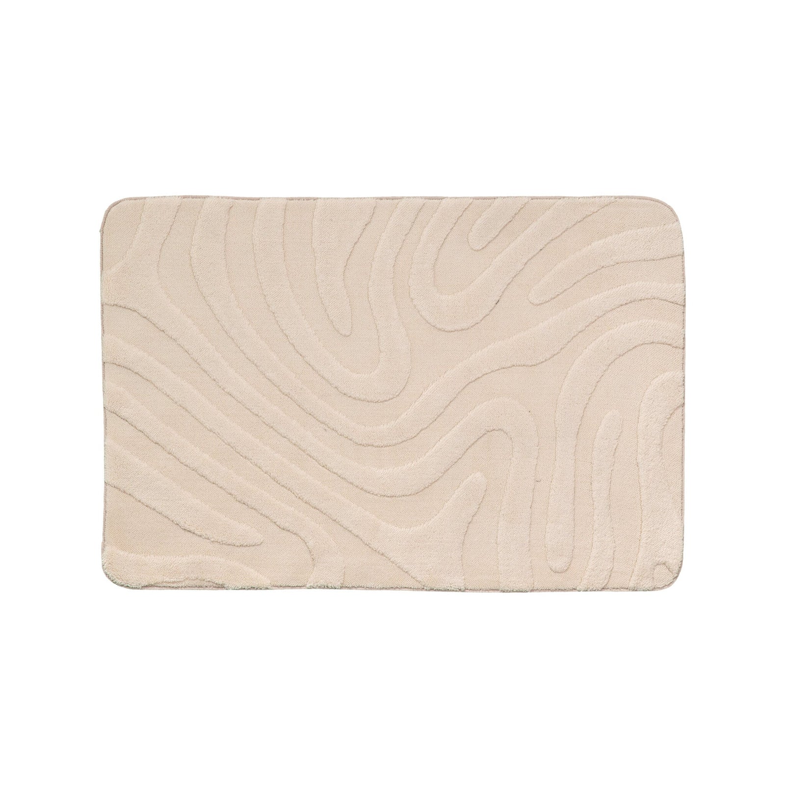 Bathroom Rug - Cassie Shapes Beige