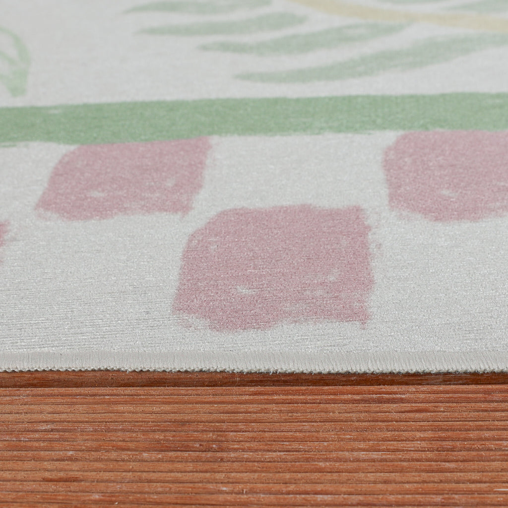 Outdoor Rug - Oasis Leaves Pink/Green