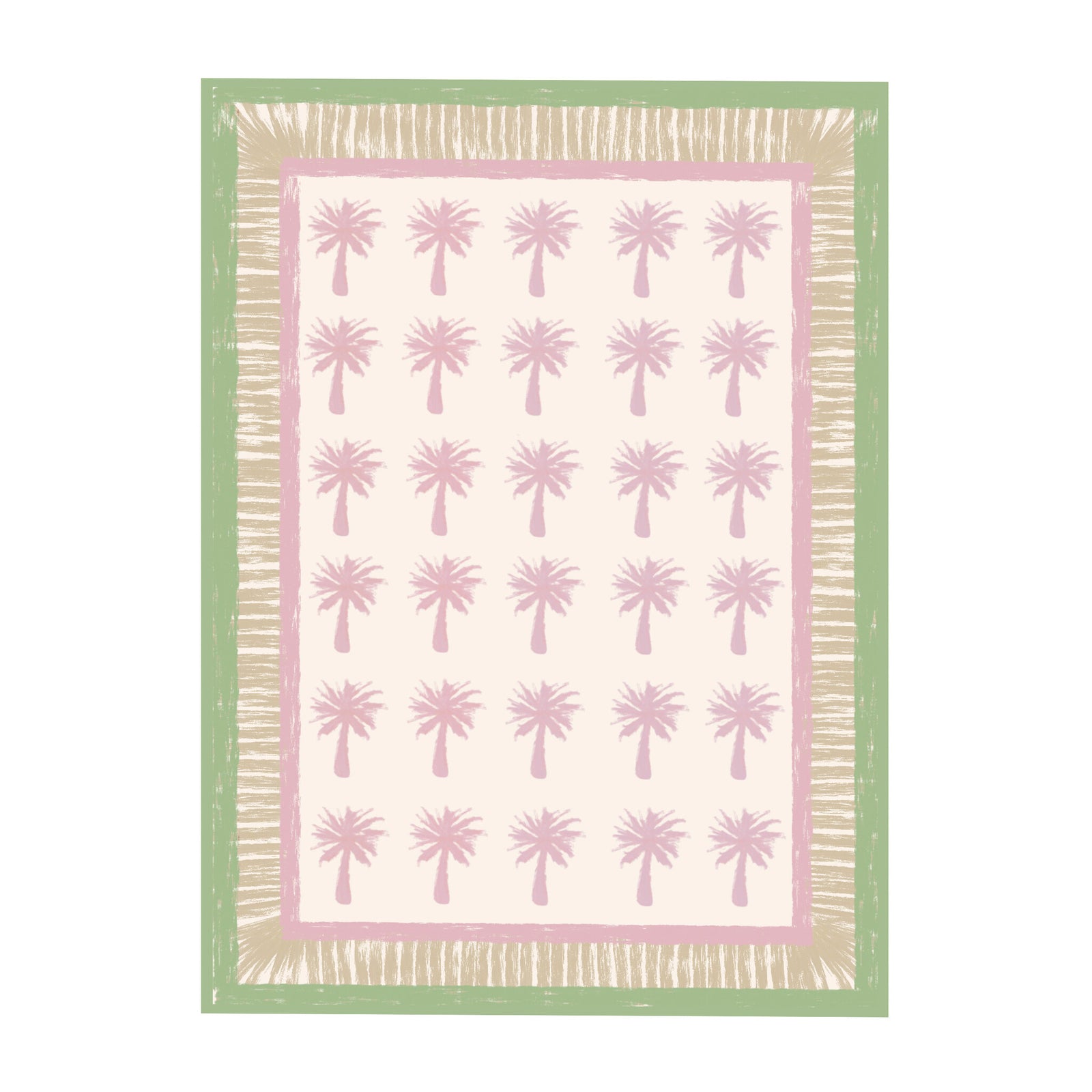 Outdoor Rug - Oasis Palm Pink/Green