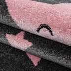 Children's floor rug - Anna Stars Pink