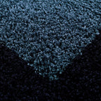 Round High-pile floor rug - Edge Blue
