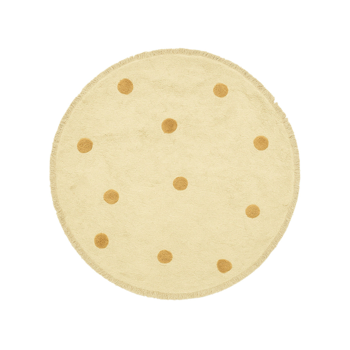 Round Kids' Room Rug – Lou Dots Yellow
