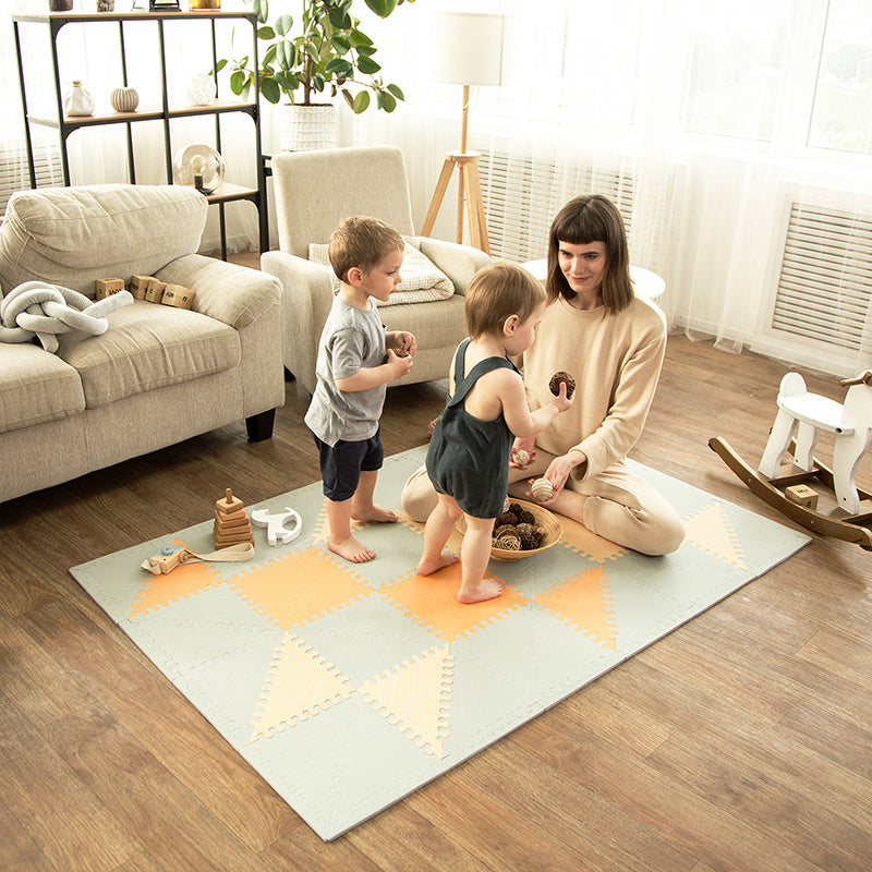 Foam Puzzlematte - Joy Hygge Grau/Terrakotta