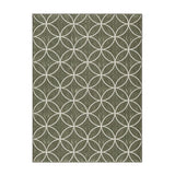 Geometric Outdoor Rug – Faro Ripple Green/White