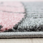 Children's Floor Rug - Anna Bear Pink