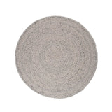 Round Wool Rug - Wise Grey/White