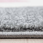 Round children's floor rug - Anna Cat Pink