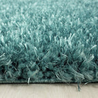 Round High Pile Floor Rug - Blushy Turquoise