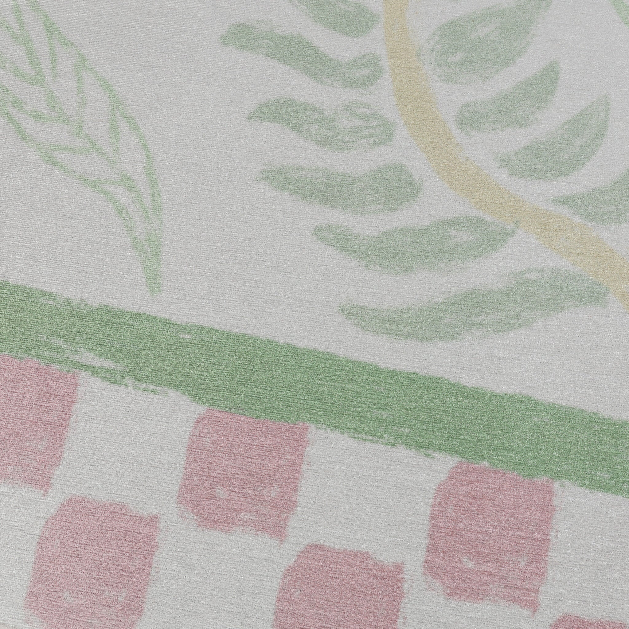 Outdoor Rug - Oasis Leaves Pink/Green