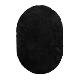Oval Shaggy Rug - Blaze Black