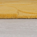 Round Modern Floor Rug - Mozo Gigi Ochre Yellow
