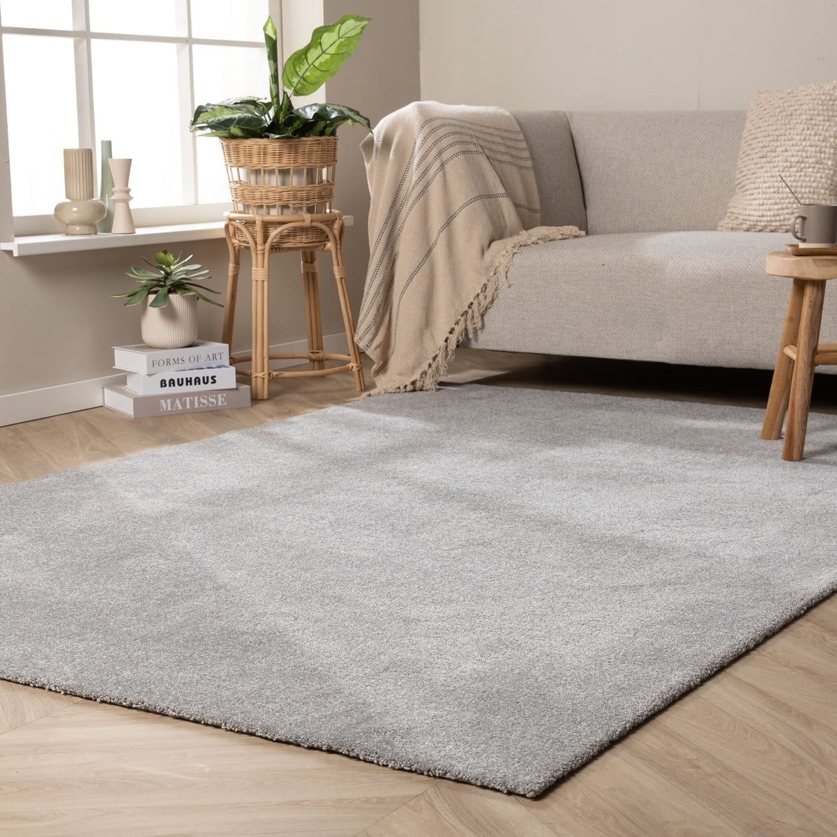 Washable Rug - Clean Light Grey