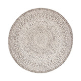 Round Outdoor Rug - Summer Azteca Light Grey