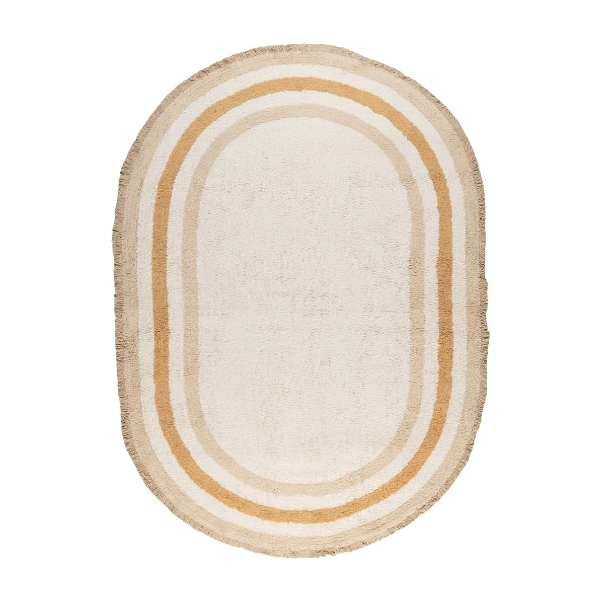 Oval washable children's rug - Milo Beige