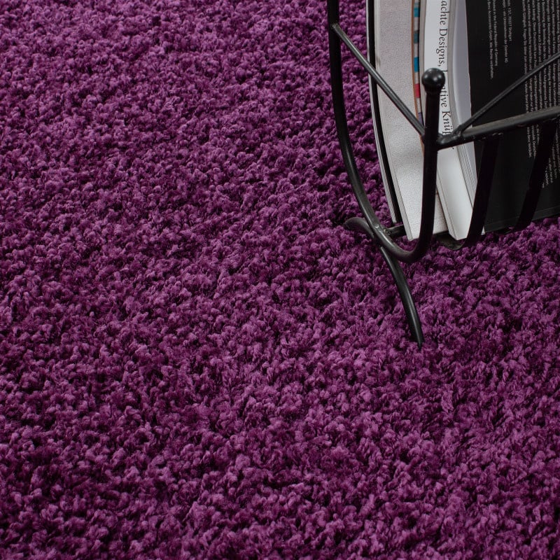 High-pile floor rug - Life Purple