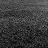 Round high-pile floor rug - Fuzzy Dark Grey