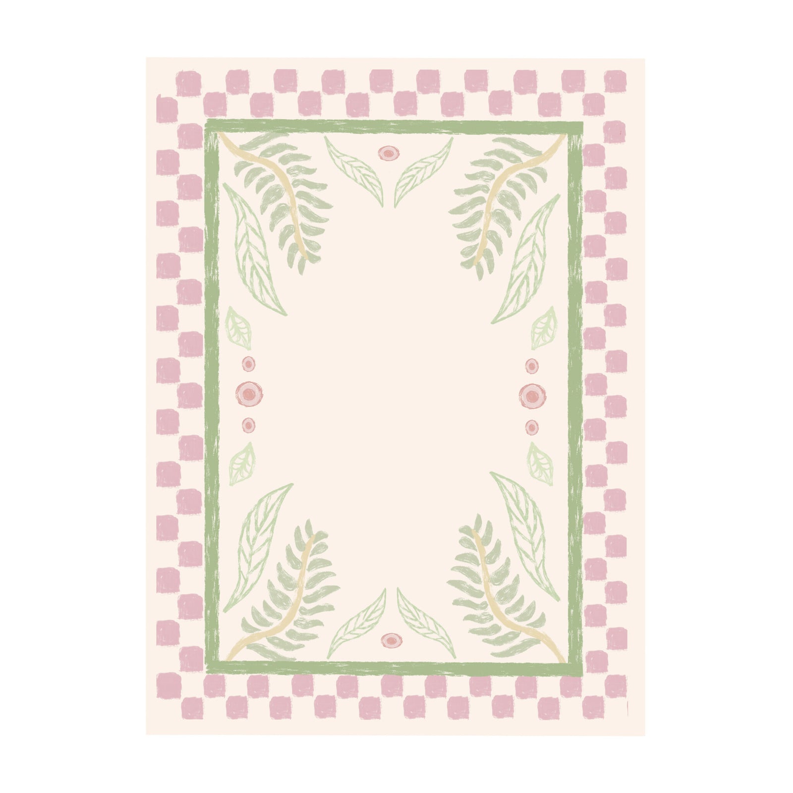 Outdoor Rug - Oasis Leaves Pink/Green
