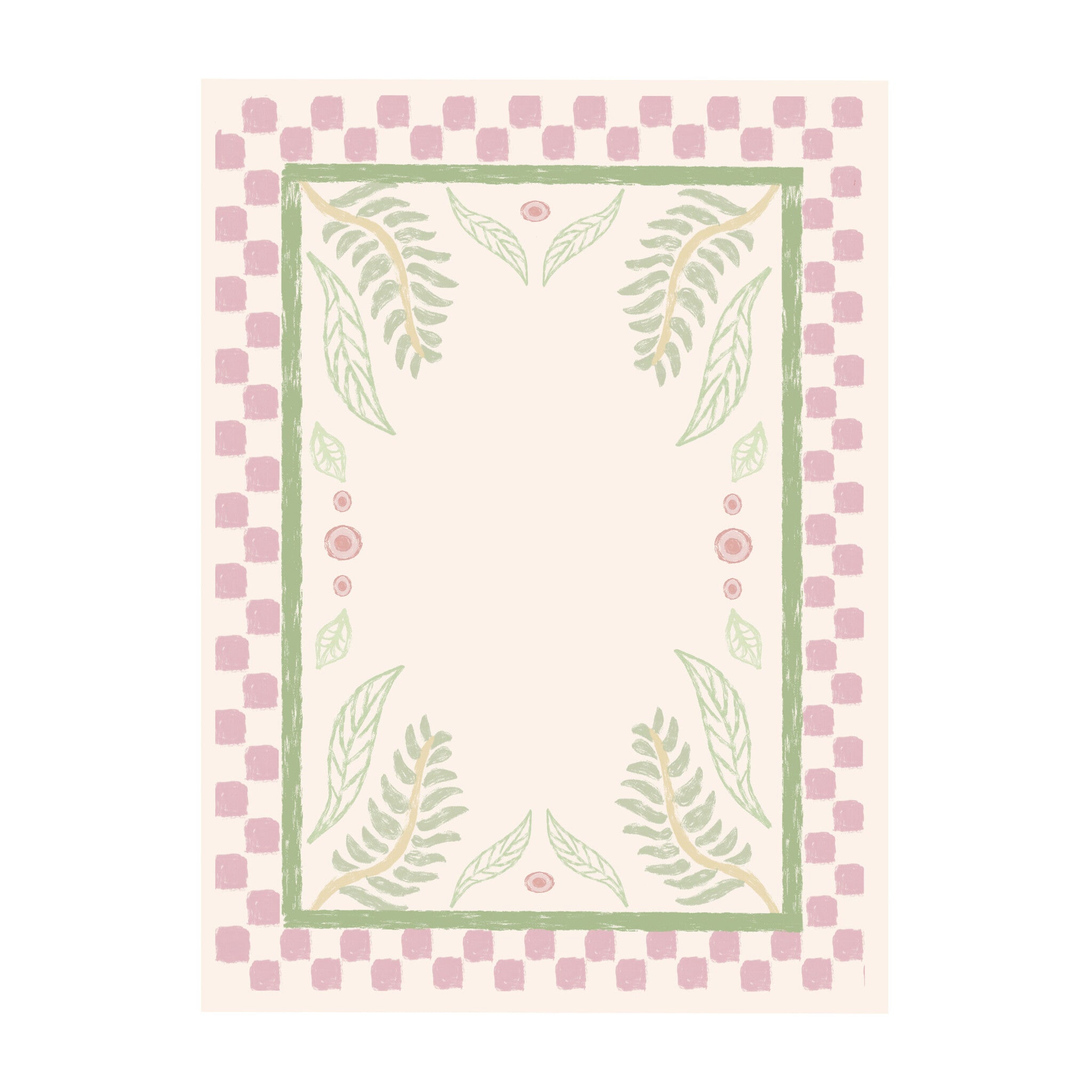 Outdoor Rug - Oasis Leaves Pink/Green