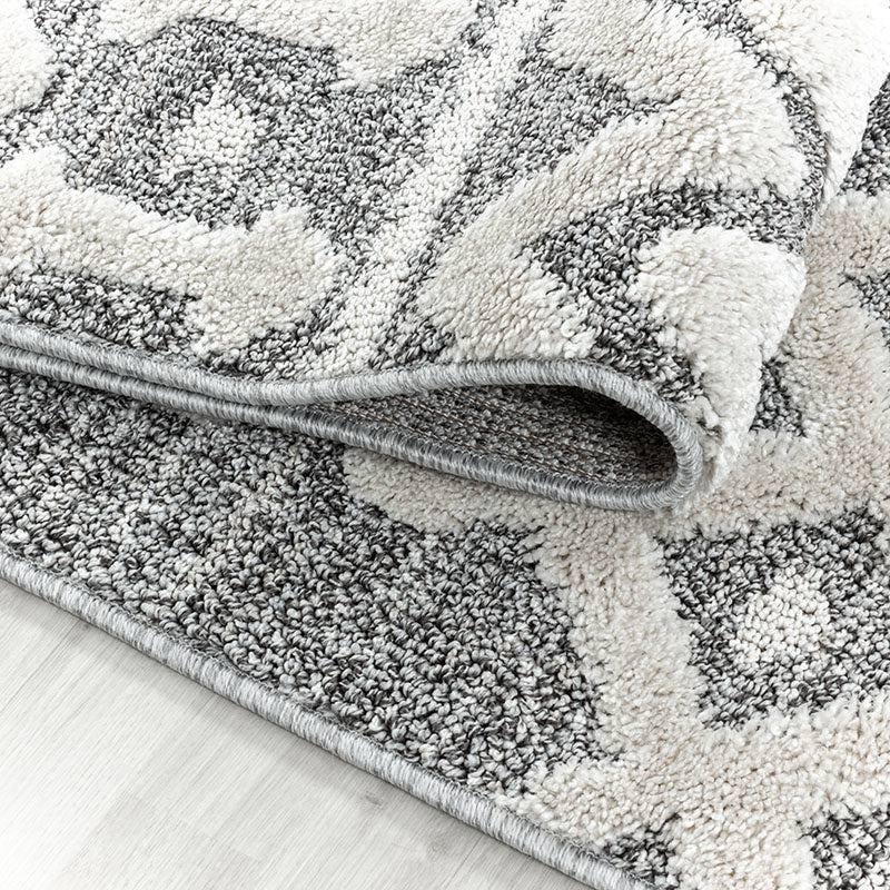 Scandinavian Floor Rug - Pitea Knot Grey/Cream