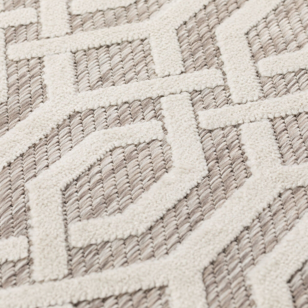 Outdoor Rug - Piatto Mataro Cream/White