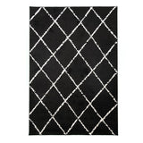 High Pile Rug - Grand Lines Black/Cream
