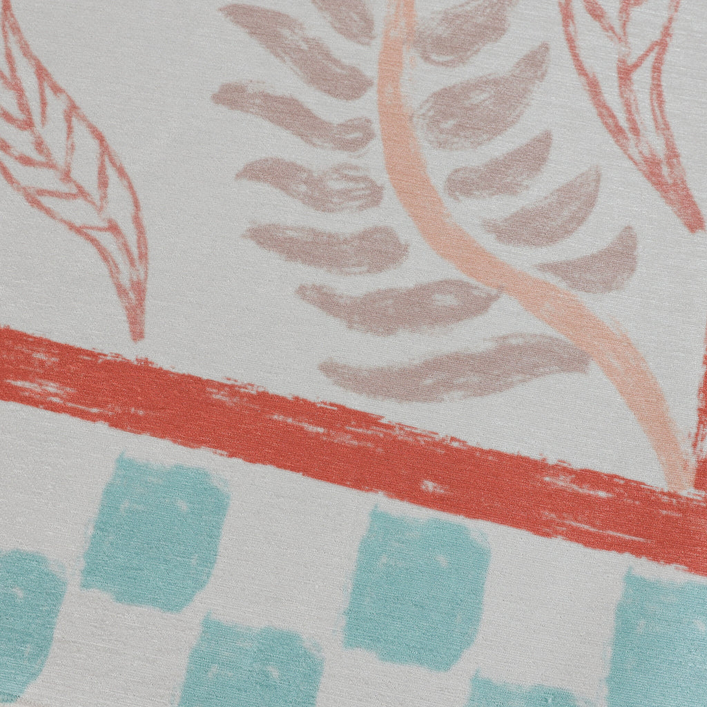 Outdoor Rug - Oasis Leaves Blue/Red