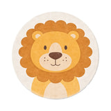 Round Washable Children’s Play Rug – Sammy Lion Brown