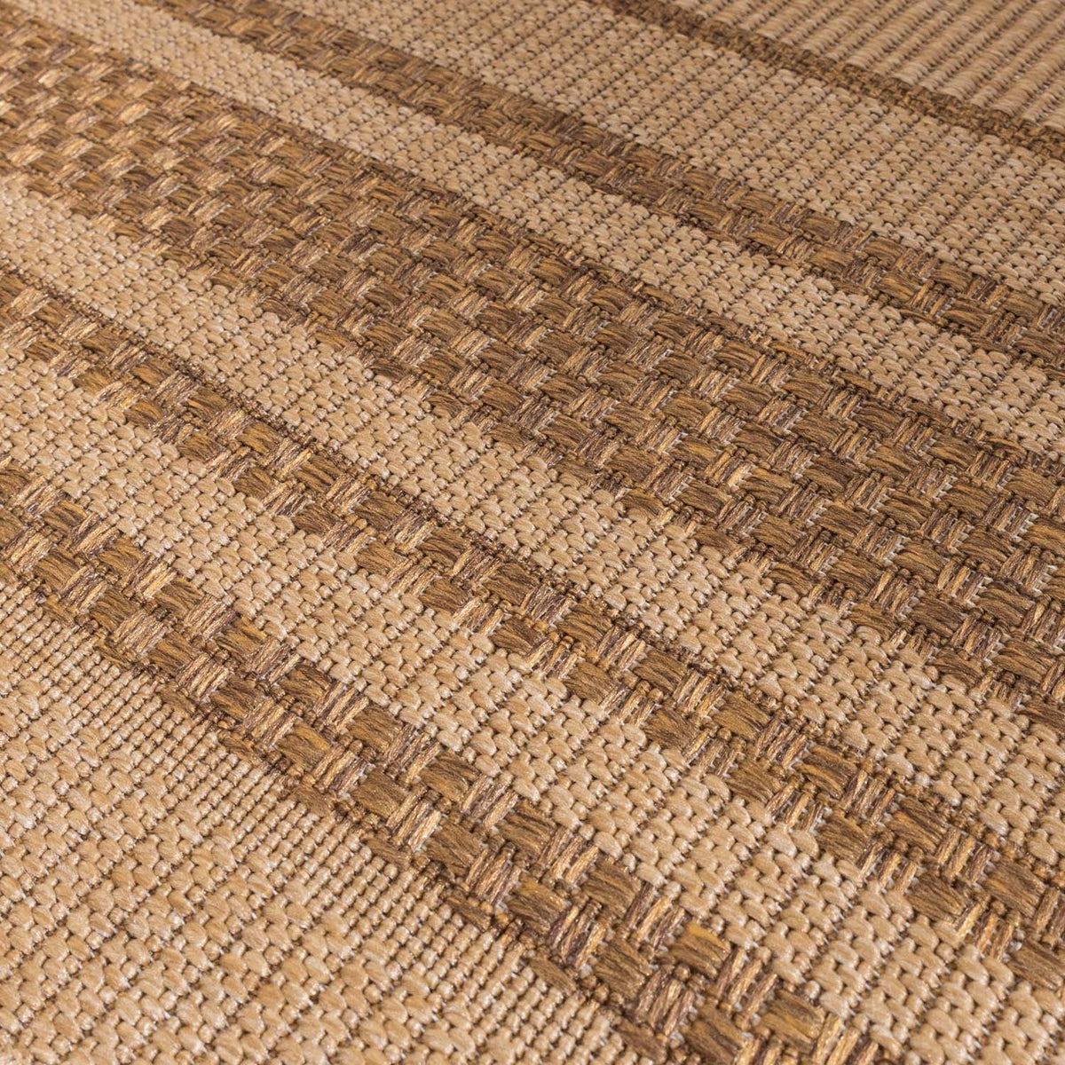 Jute Outdoor Rug - Mavi Border Cream/Brown