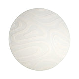Round Scandinavian Rug - Charm Shapes White