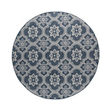 Round Outdoor Rug – Rio Flower Blue