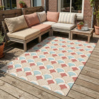 Outdoor Rug - Oasis Shell Blue/Red