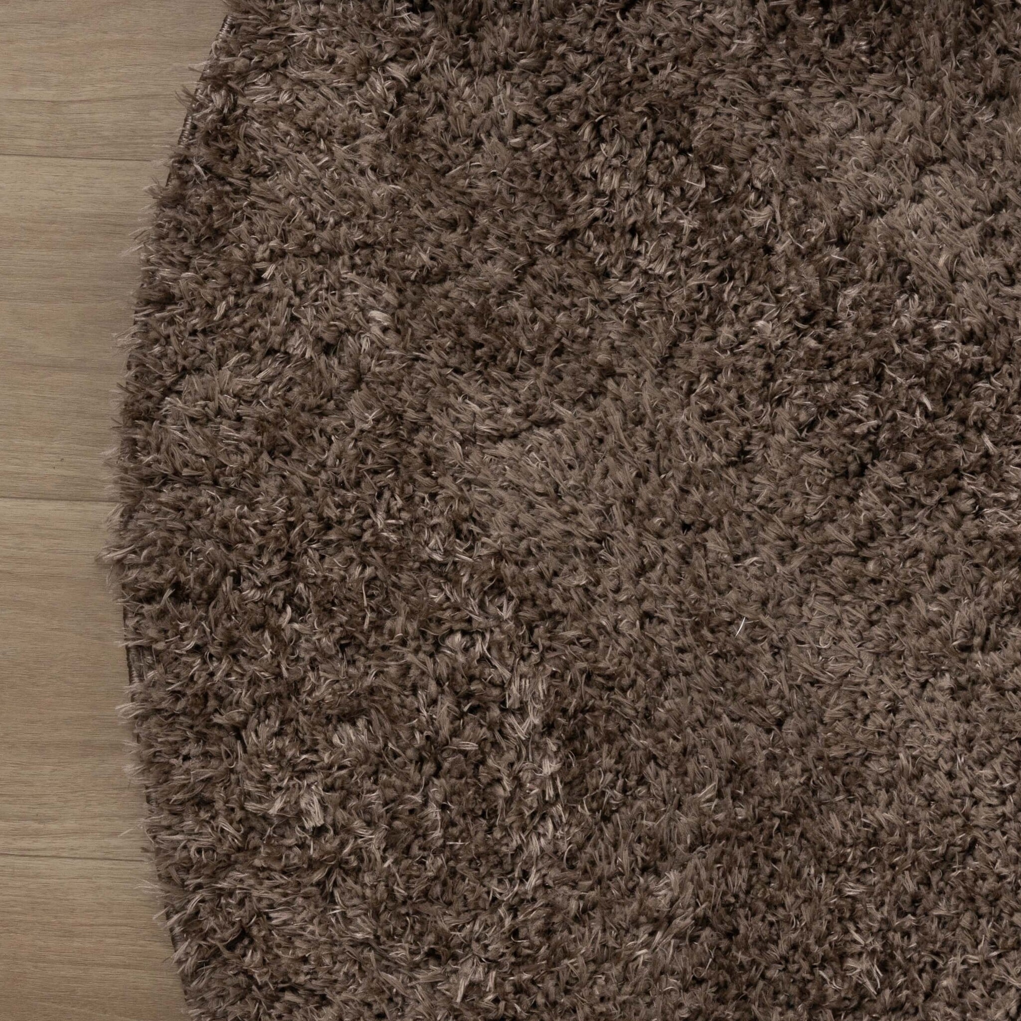 Oval Shaggy Rug - Blaze Taupe