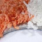 High-pile floor rug - Cube Terracotta