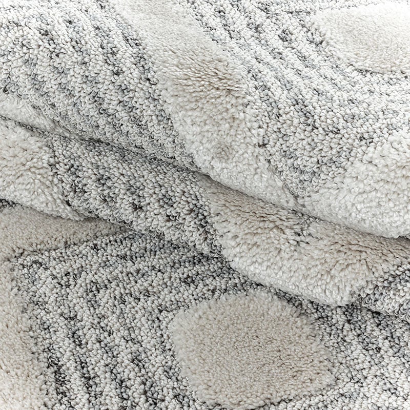 Scandinavian Floor Rug - Pitea Ethno Cream/Grey
