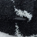 Round Berber Floor Rug - Agadir Circle Anthracite/Cream
