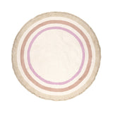 Round washable kids rug - Milo Pink