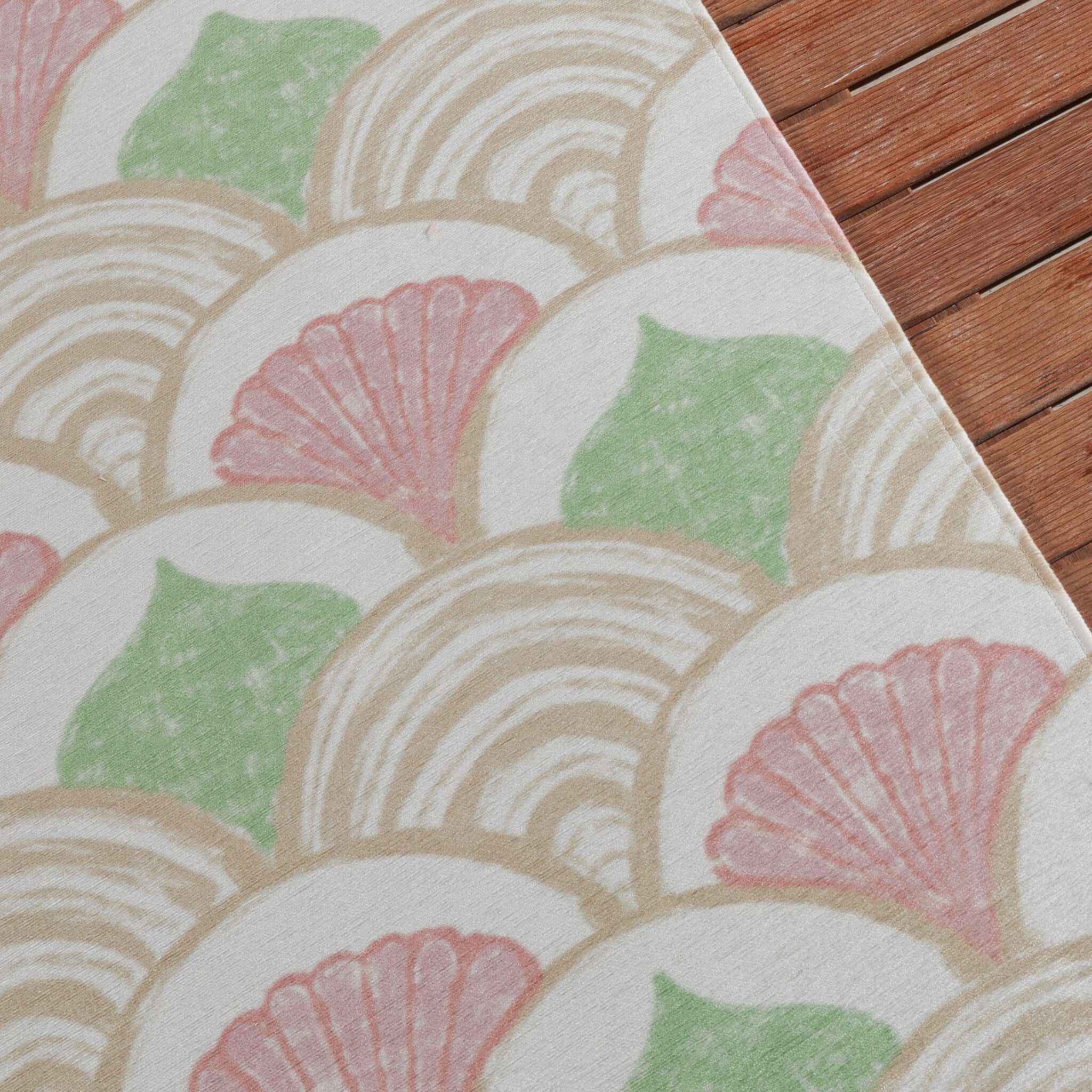 Outdoor Rug - Oasis Shell Pink/Green