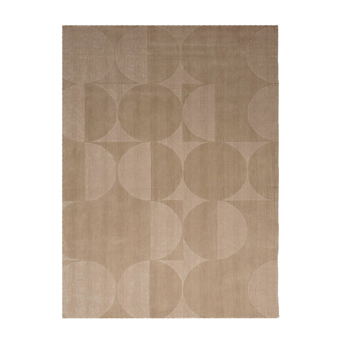 Wool Rug - Giselle Circles Beige