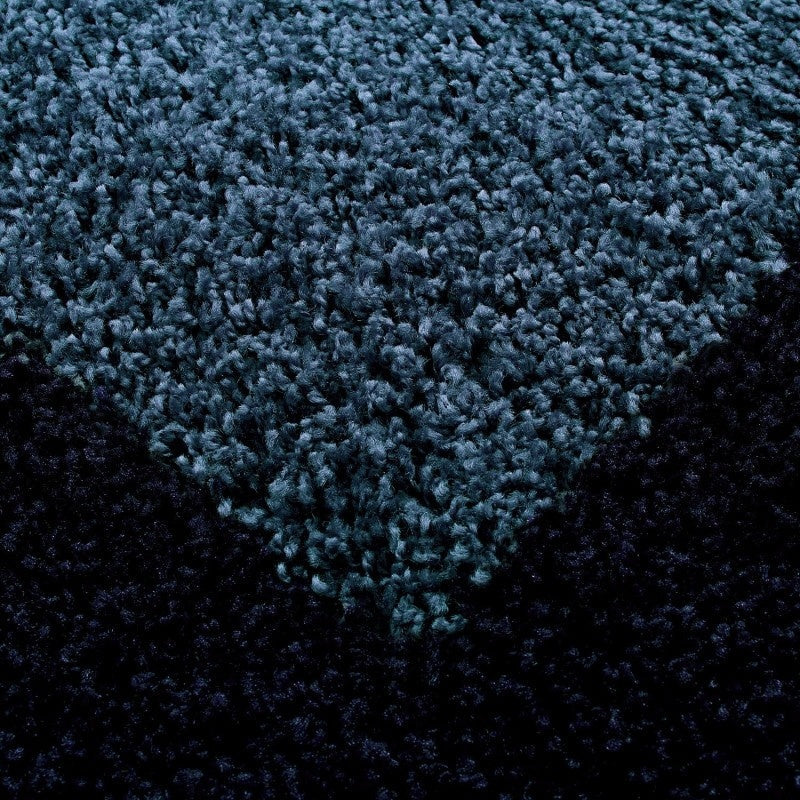 High-pile floor rug - Edge Blue